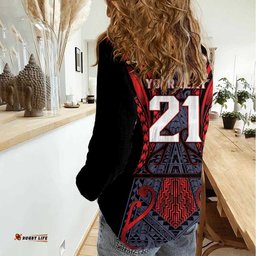 Custom New Zealand Women Casual Shirt Maori Kiwiana Pattern Tukutuku Motif LT9