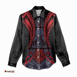Custom New Zealand Women Casual Shirt Maori Kiwiana Pattern Tukutuku Motif LT9