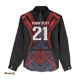 Custom New Zealand Women Casual Shirt Maori Kiwiana Pattern Tukutuku Motif LT9