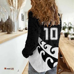 Custom NZ Rugby Women Casual Shirt Koru and Silver Fern Sporty Style LT03