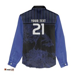 Custom Oceania Football NZ Auckland Women Casual Shirt Minimal City Map Style LT9