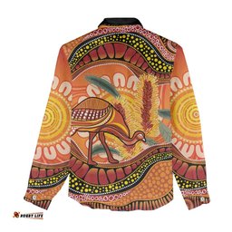 Indigenous Emu Australia Women Casual Shirt Australian Bottlebrushes Aboriginal Art Proud LT14