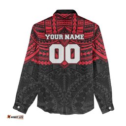 Personalized St Kilda Saints Women Casual Shirt Polynesian Tribal Pattern Heritage Football TS04