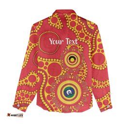 Suns NAIDOC Week 2026 Personalised Women Casual Shirt 50 Years of Deadly Aboriginal Art LT14