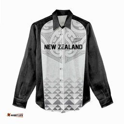 World Football 2026 New Zealand Custom Women Casual Shirt All White Fern Maori Tribal LT9