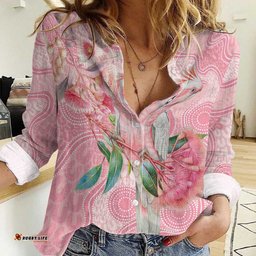 Personalized Pink Galah Fight for Hope and Healing Women Casual Shirt Australias Breast Cancer Awareness LT9