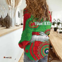 Rabbitohs NAIDOC Week 2026 Personalised Women Casual Shirt 50 Years of Deadly Aboriginal Art LT14