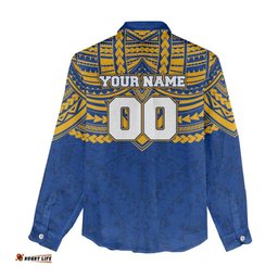 Personalized West Coast Eagles Women Casual Shirt Polynesian Tribal Pattern Heritage Football TS04