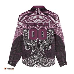 Personalized Manly Warringah Sea Eagles Women Casual Shirt Polynesian Tribal Pattern Style TS04