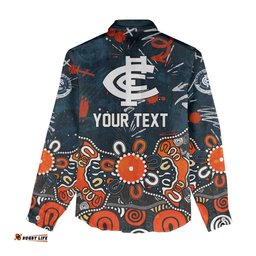 Personalized Carlton Blues Women Casual Shirt Aboriginal Dot Painting Graffiti Style TS04