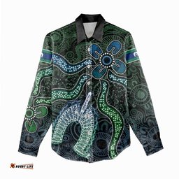 Torres Strait Islands Women Casual Shirt Indigenous Australian Marine Tribal Dot Art TS04