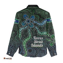Torres Strait Islands Women Casual Shirt Indigenous Australian Marine Tribal Dot Art TS04
