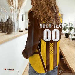 Personalized Hawthorn Hawks Women Casual Shirt Modern Geometric Sports Graphic Style TS04