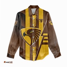 Personalized Hawthorn Hawks Women Casual Shirt Modern Geometric Sports Graphic Style TS04