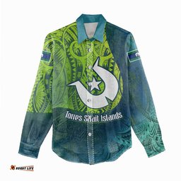 Torres Strait Islands Women Casual Shirt Vibrant Polynesian Tribal Pattern Art TS04