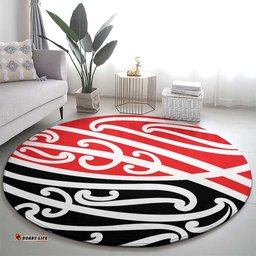 All Red New Zealand Kowhai Ngutukak Round Carpet LT9