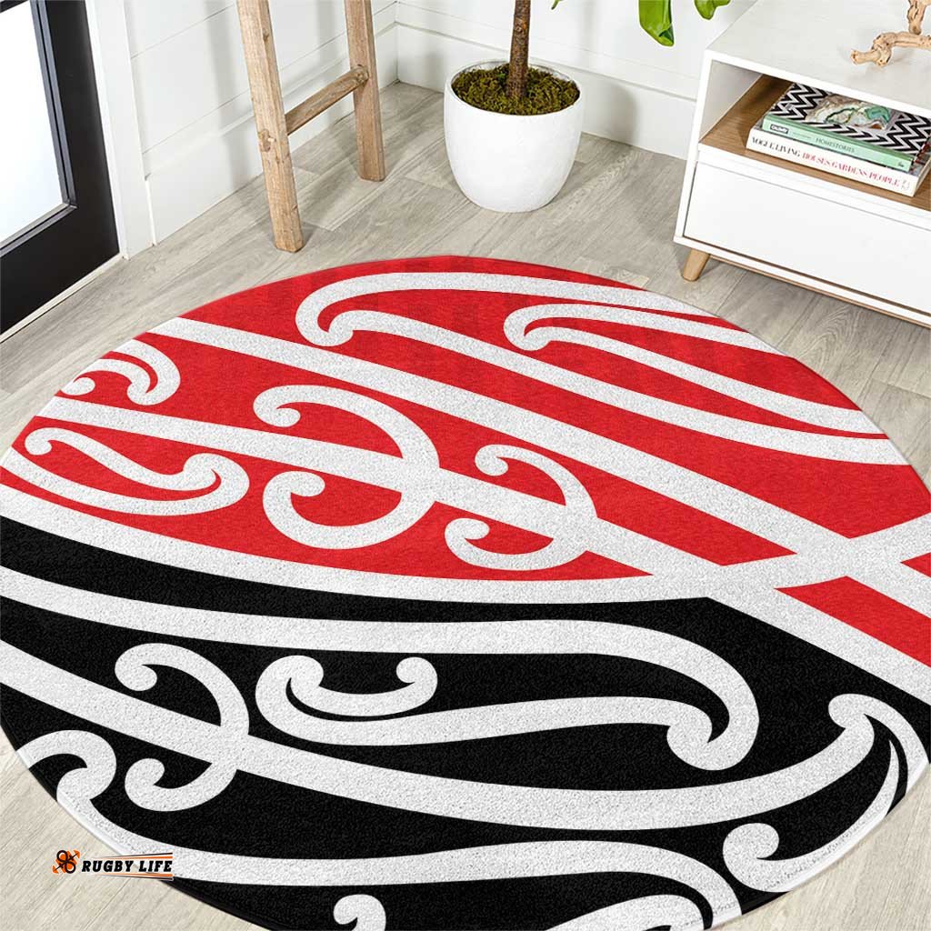 All Red New Zealand Kowhai Ngutukak Round Carpet LT9