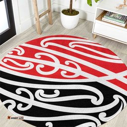 All Red New Zealand Kowhai Ngutukak Round Carpet LT9