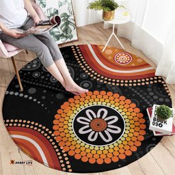 Australia Aboriginal Art Round Carpet Indigenous Proud LT14
