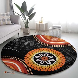 Australia Aboriginal Art Round Carpet Indigenous Proud LT14