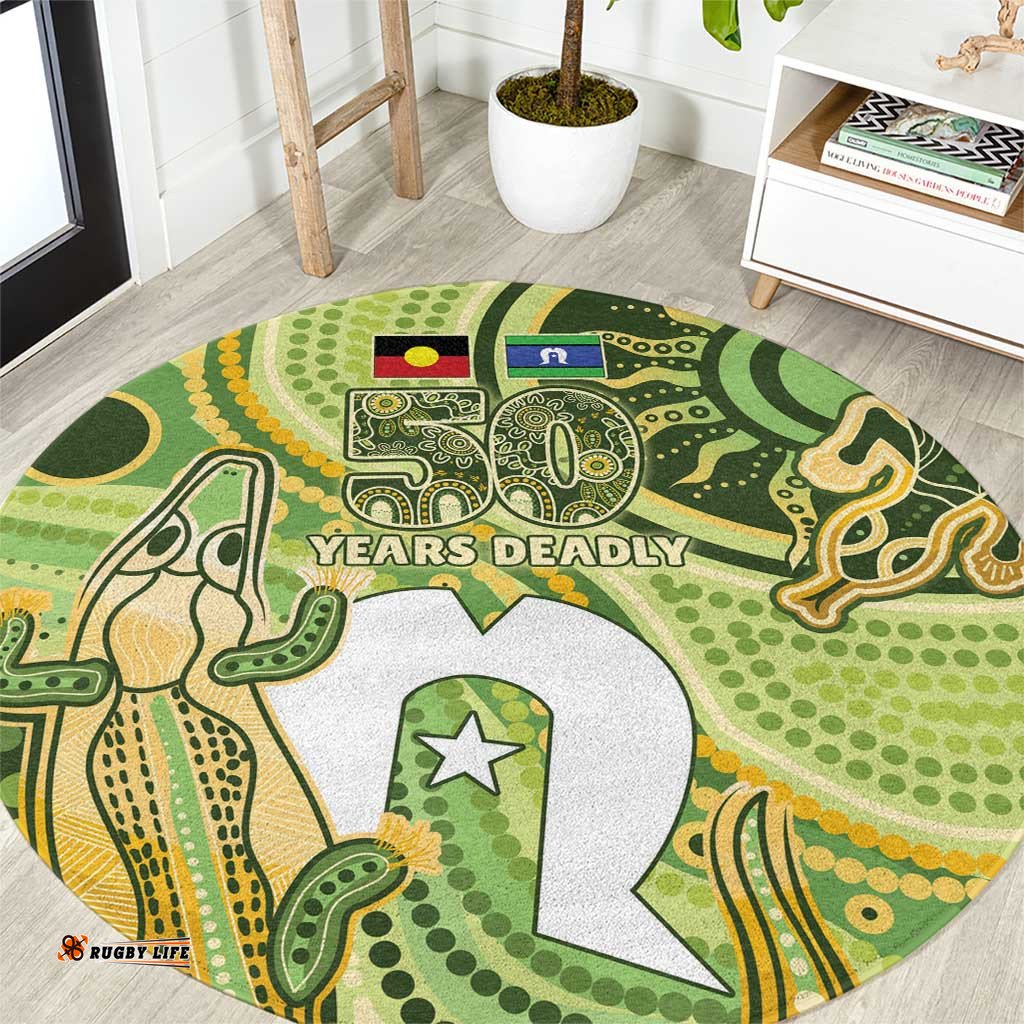 2026 NAIDOC Week 50 Years Deadly Round Carpet Flows of Time LT7