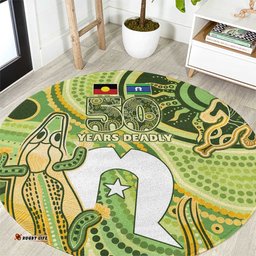 2026 NAIDOC Week 50 Years Deadly Round Carpet Flows of Time LT7