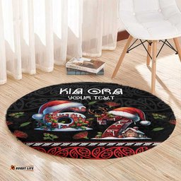 Aotearoa Six Seven Personalized Round Carpet New Zealand Funny Christmas LT9