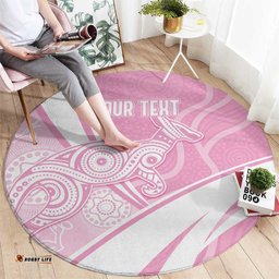 Australia Bowls Personalised Indigenous Pink Round Round Carpet LT7