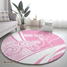 Australia Bowls Personalised Indigenous Pink Round Round Carpet LT7