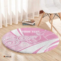 Australia Bowls Personalised Indigenous Pink Round Round Carpet LT7
