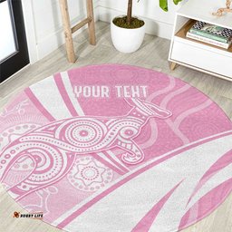 Australia Bowls Personalised Indigenous Pink Round Round Carpet LT7