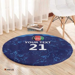 Afghan Atalans Cricket Custom Round Carpet Afghanistan Map with Sporty Style LT9
