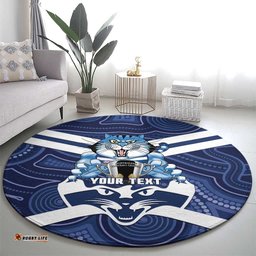 AFL Cats Football Personalised Round Carpet Final Geelong Premiers Trophy Aboriginal LT14