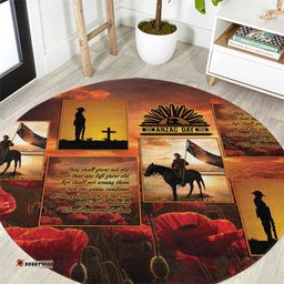 ANZAC Day Film Reel Lest We Forget Round Carpet Australia NZ Memorial LT9