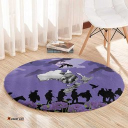 ANZAC Day Round Carpet Lest We Forget the Animals Too LT19