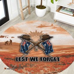 ANZAC Day Round Carpet Commemorative Soldier Tribute DT05