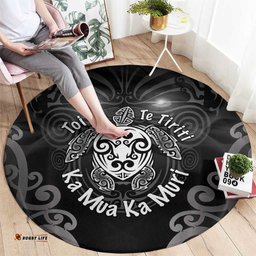 Aotearoa Toitu Te Tiriti Round Carpet Ka Mua Ka Muri LT05