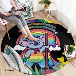 Aussia Pride Month Rainbow Koala Round Carpet LT9