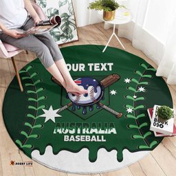 Australia 2026 Baseball Custom Round Carpet Go Aussie Drip Style LT14