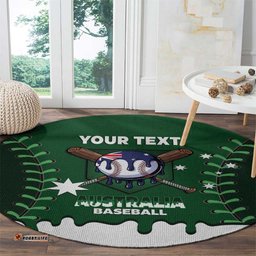 Australia 2026 Baseball Custom Round Carpet Go Aussie Drip Style LT14