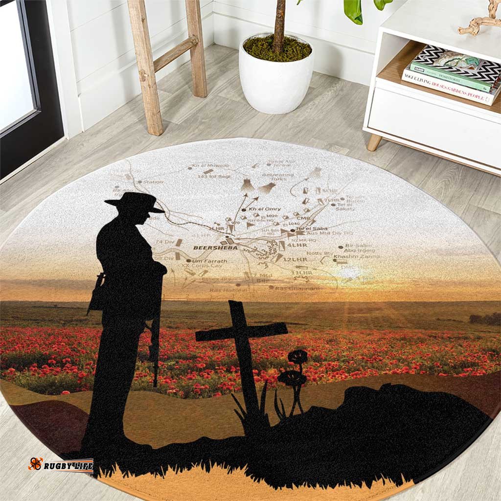 Australia And New Zealand ANZAC Day Round Carpet Battle Of Beersheba LT05