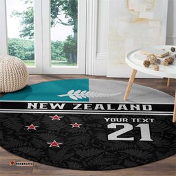 Custom NZ Cricket Pride Round Carpet Silver Fern Fan Supporter Apparel LT9