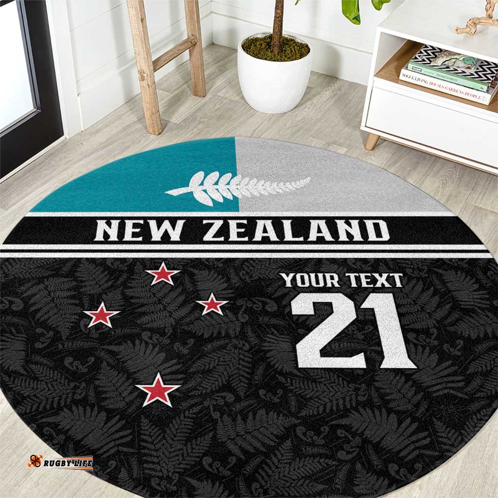 Custom NZ Cricket Pride Round Carpet Silver Fern Fan Supporter Apparel LT9