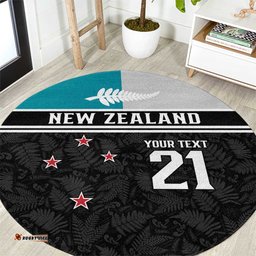 Custom NZ Cricket Pride Round Carpet Silver Fern Fan Supporter Apparel LT9