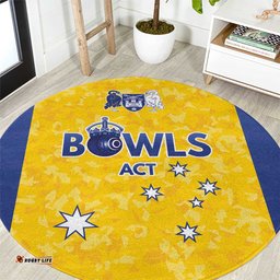 Australian ACT Lawn Bowls Round Carpet Aussie Minimalist Style LT9