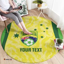 Australia Football Custom Round Carpet Go Socceroos Grunge Sporty Style LT14