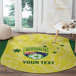 Australia Football Custom Round Carpet Go Socceroos Grunge Sporty Style LT14