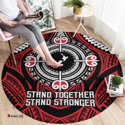 Aotearoa Proud To Be Maori Round Carpet New Zealand Fight Together LT9