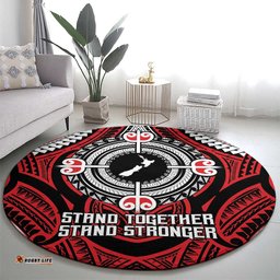 Aotearoa Proud To Be Maori Round Carpet New Zealand Fight Together LT9