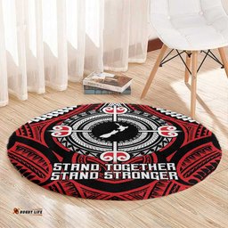 Aotearoa Proud To Be Maori Round Carpet New Zealand Fight Together LT9